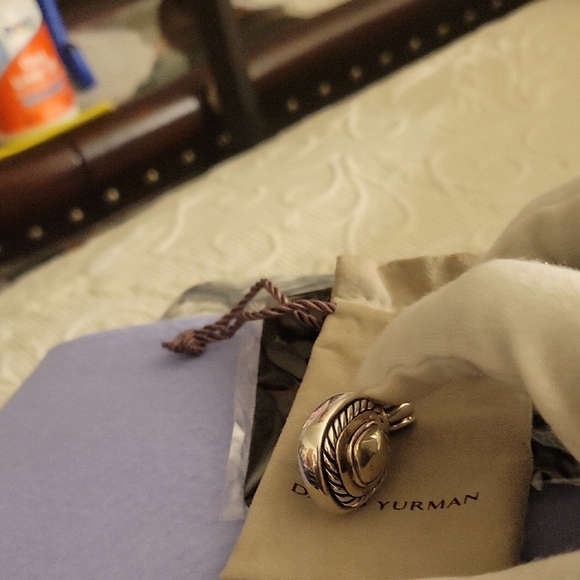 David Yurman Silver and Gold  Pendant - Picture 9 of 15